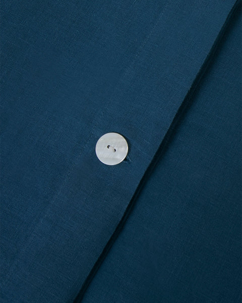 Marcel Linen Duvet Set - Adriatic