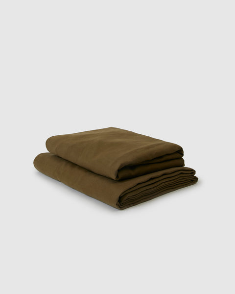 Linen Sheet Set - Moss